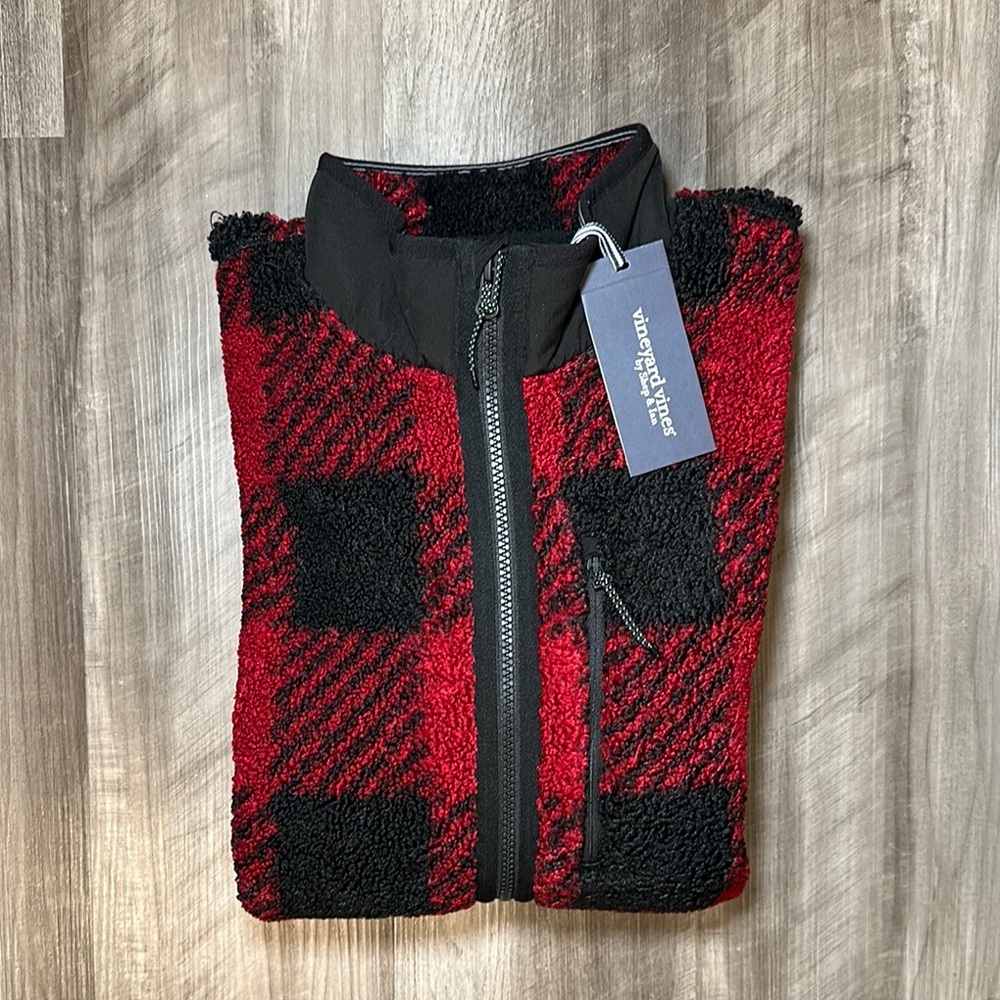 Vineyard Vines On The Go Sherpa Full Zip Jacket - Large